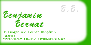 benjamin bernat business card